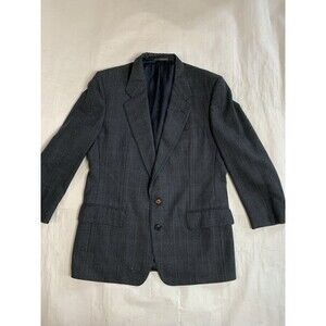ERMENEGILDO ZEGNA Charcoal Gray stripe  Wool Suit Jacket 100% Wool 52R READ